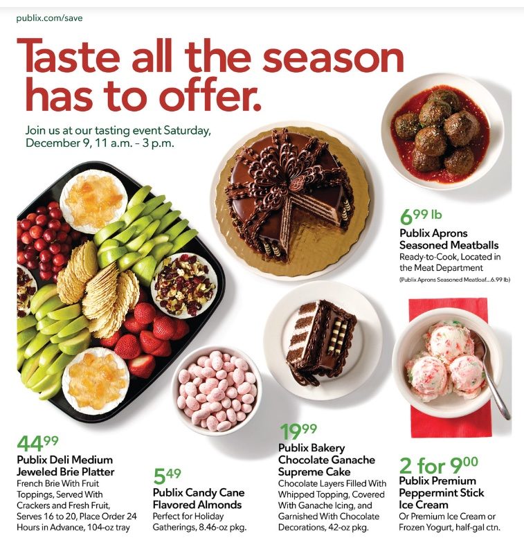 Publix Christmas Tasting Event Dec 6 12, 2023 WeeklyAds2