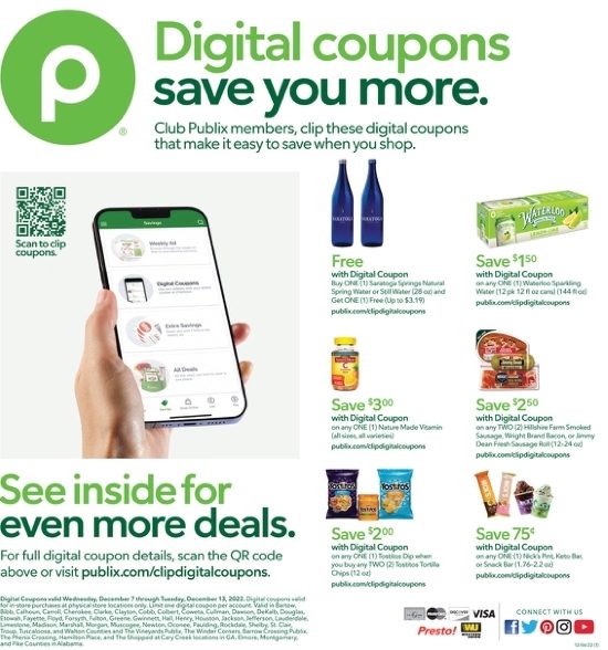 Publix Digital Coupons Dec 7 20, 2022 WeeklyAds2