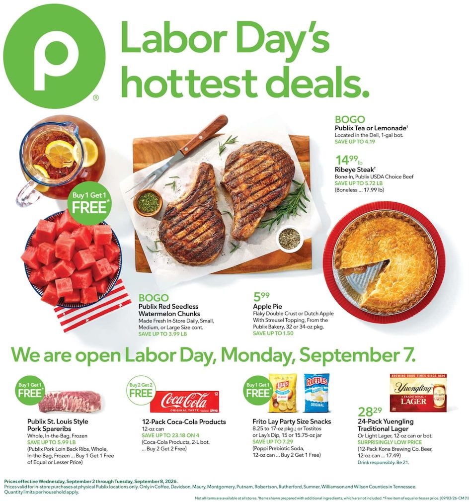 Publix Weekly Ad Sep 2 - 8, 2026 page 1
