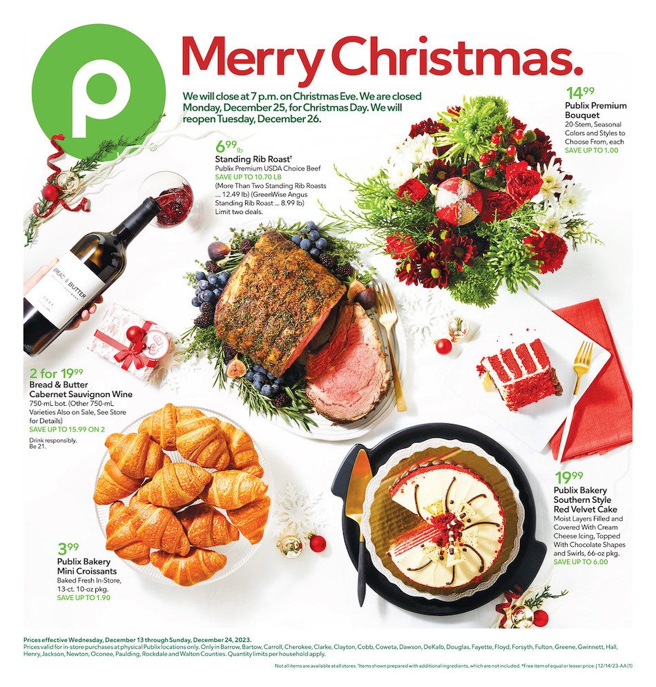 Publix Weekly Ad Christmas Dec 13 24, 2023 WeeklyAds2