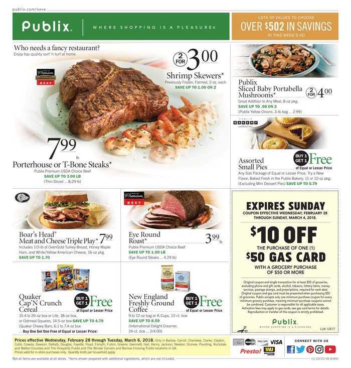 Publix Weekly Ad Feb 28 - Mar 6, 2018 - WeeklyAds2