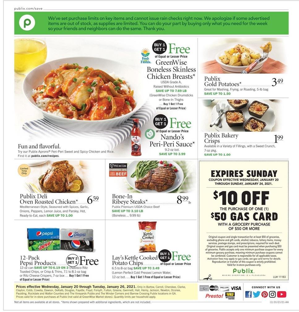 Publix Weekly Ad Jan 20 - 26, 2021 - WeeklyAds2