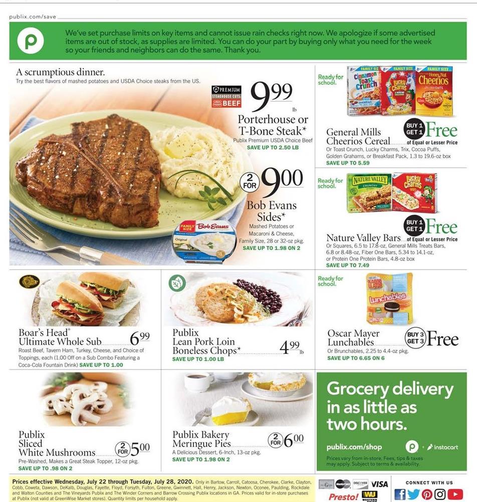 Publix Weekly Ad Jul 22 - 28, 2020 - WeeklyAds2