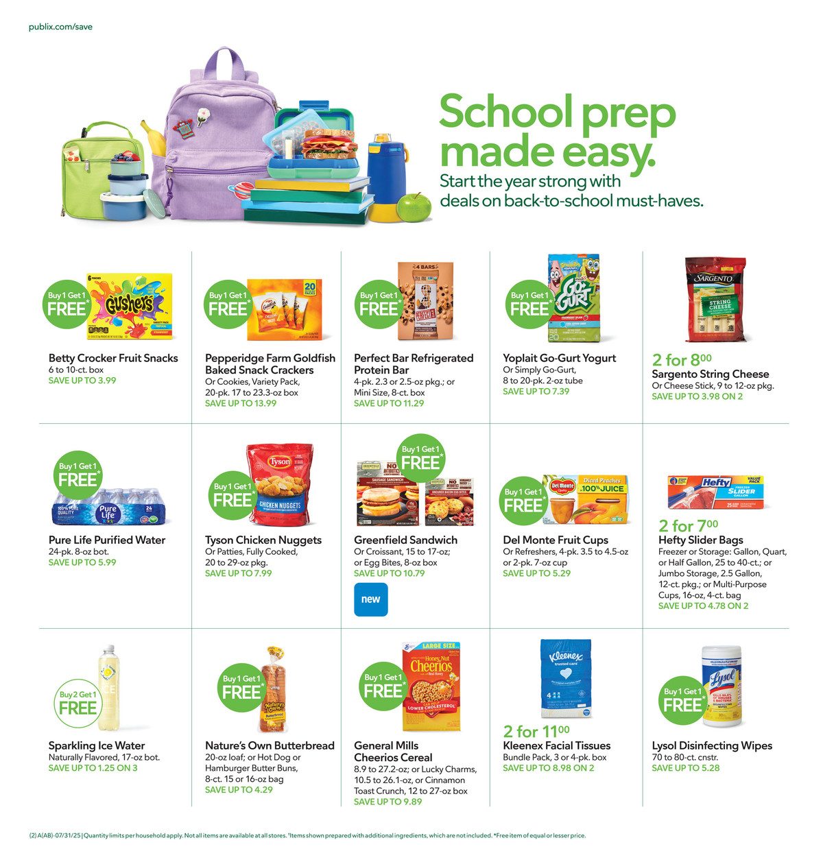 Publix Weekly Ad July 29 - August 5, 2025 | WeeklyAds2