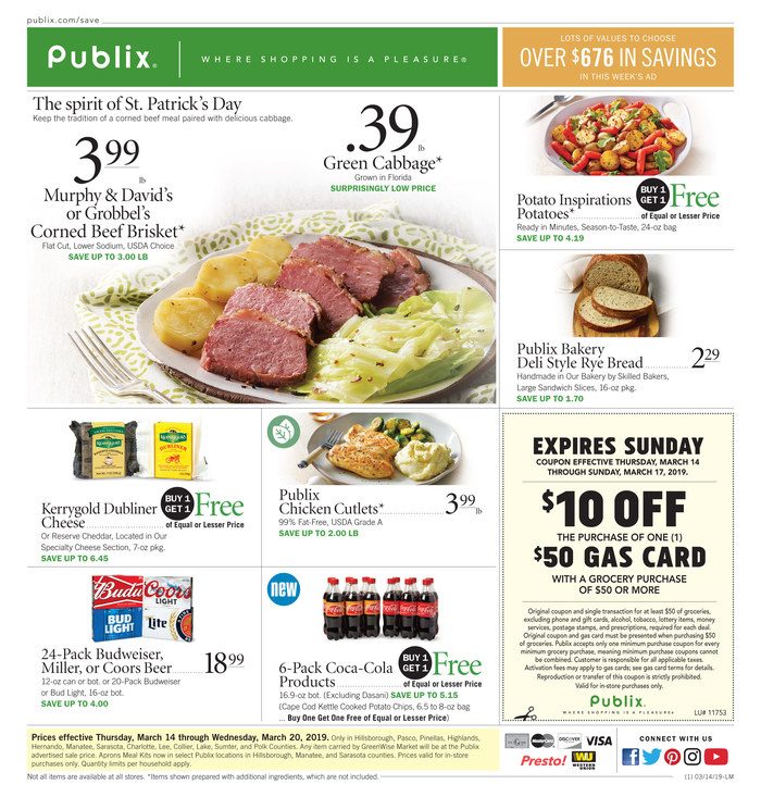 Publix Weekly Ad Mar 14 - 20, 2019 - WeeklyAds2