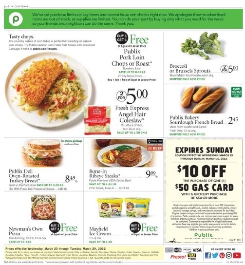 Publix Weekly Ad Mar 23 - 29, 2022 - WeeklyAds2