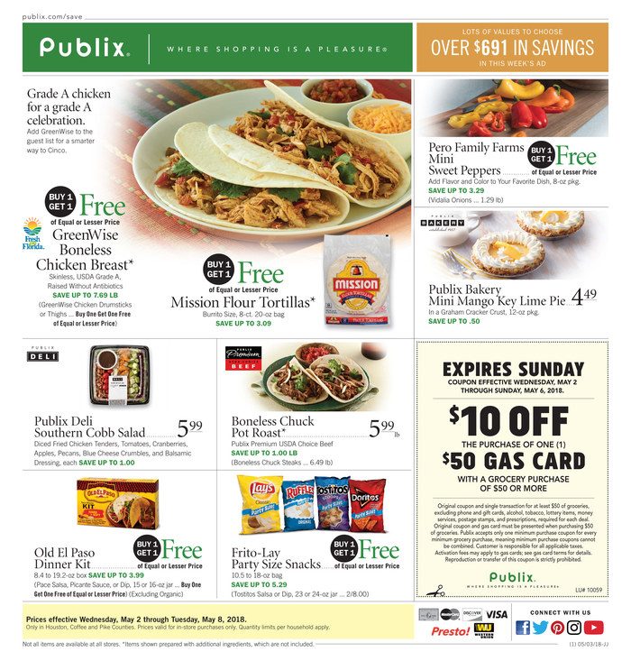 Publix Weekly Ad May 2 - 8, 2018 - WeeklyAds2