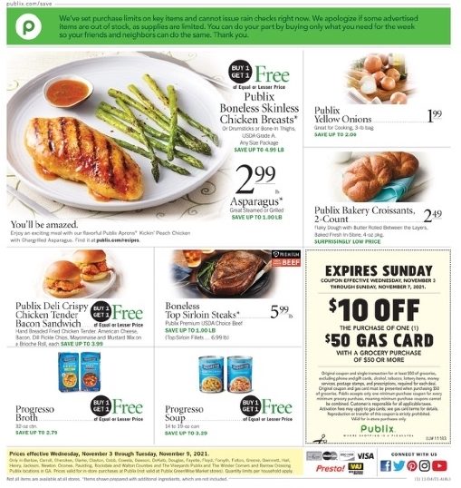 Publix Weekly Ad Nov 3 9 2021 Weeklyads2