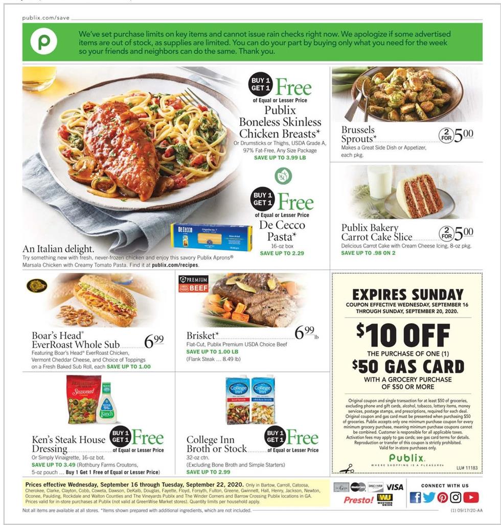 Publix Weekly Ad Sep 16 22, 2020 WeeklyAds2