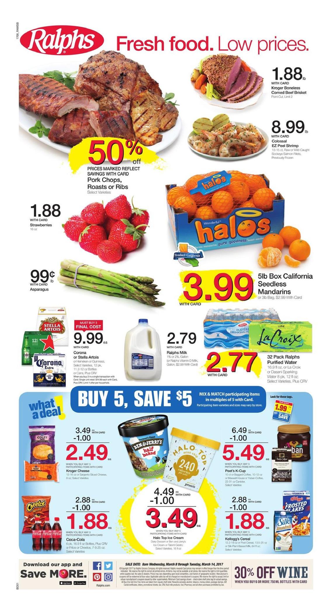 Ralphs Weekly Ad March 8 - 14 2017 page 1