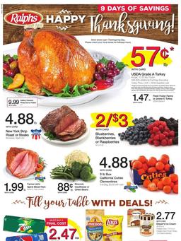 Ralphs Weekly Ad Thanksgiving Nov 16 - 24 2016
