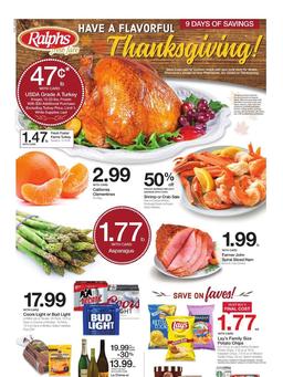 Ralphs Weekly Ad Thanksgiving November 15–23, 2017
