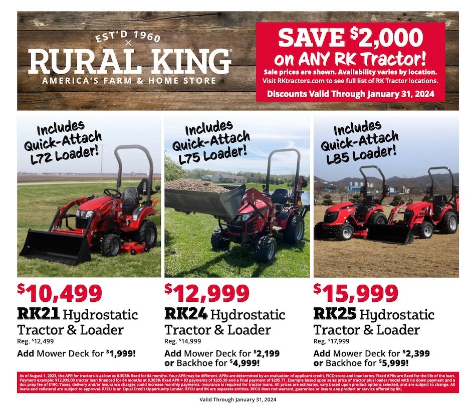 Rural King Tractor Flyer Dec Jan WeeklyAds2