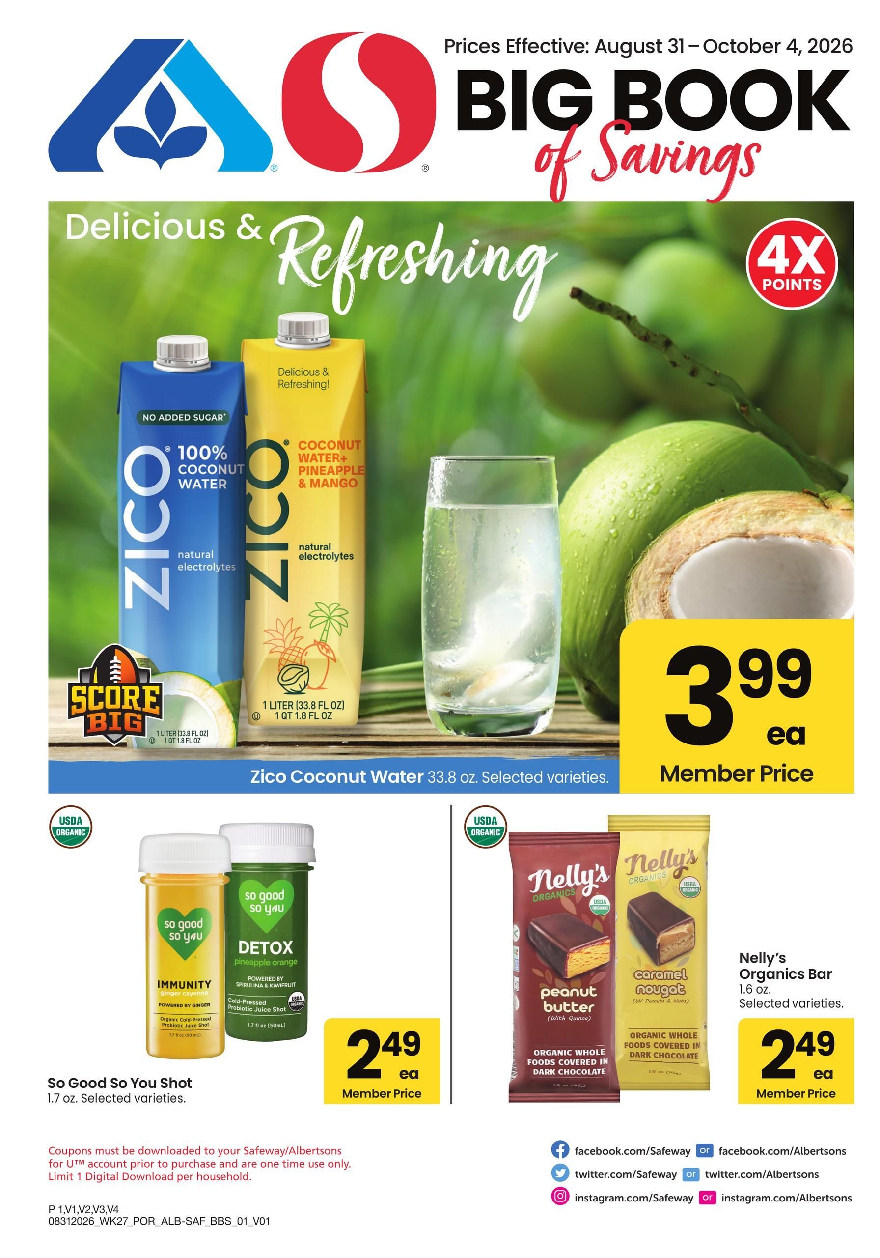 Safeway Big Book of Savings August 31 - October 4, 2026 page 1