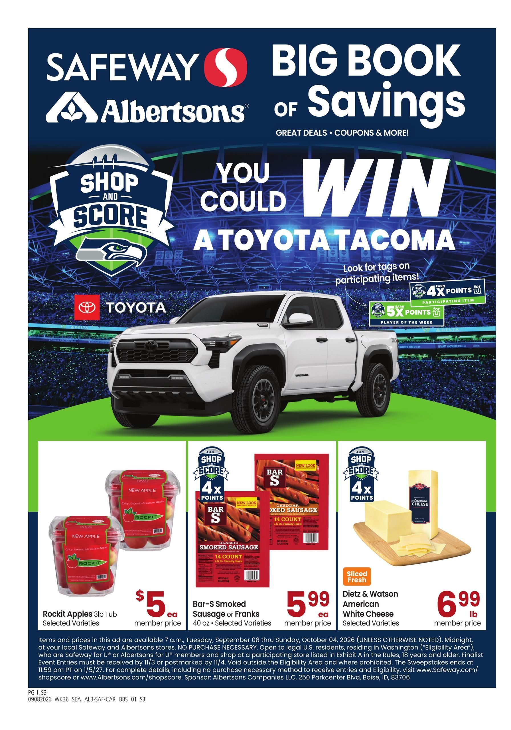 Safeway Big Book of Savings September 8 - October 4, 2026 page 1