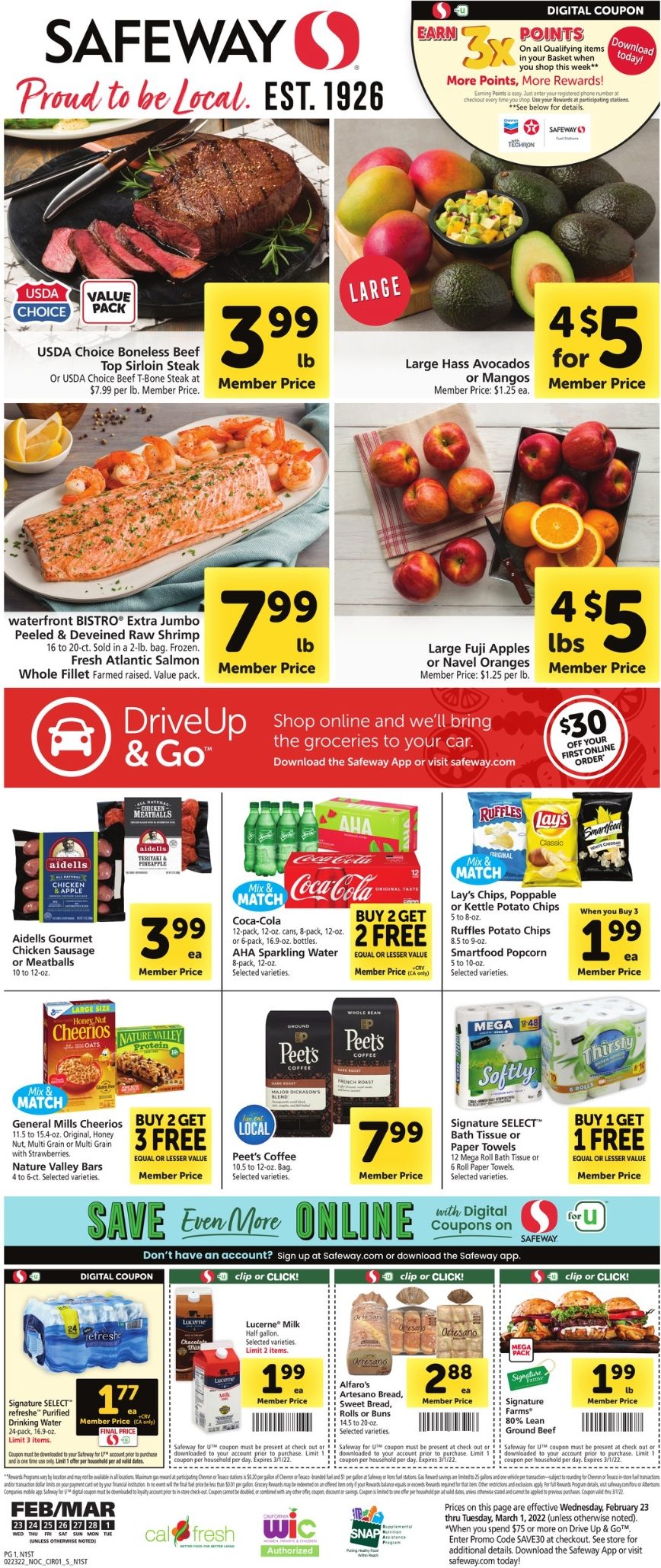 Safeway Weekly Ad Feb 23 - Mar 1, 2022 - WeeklyAds2