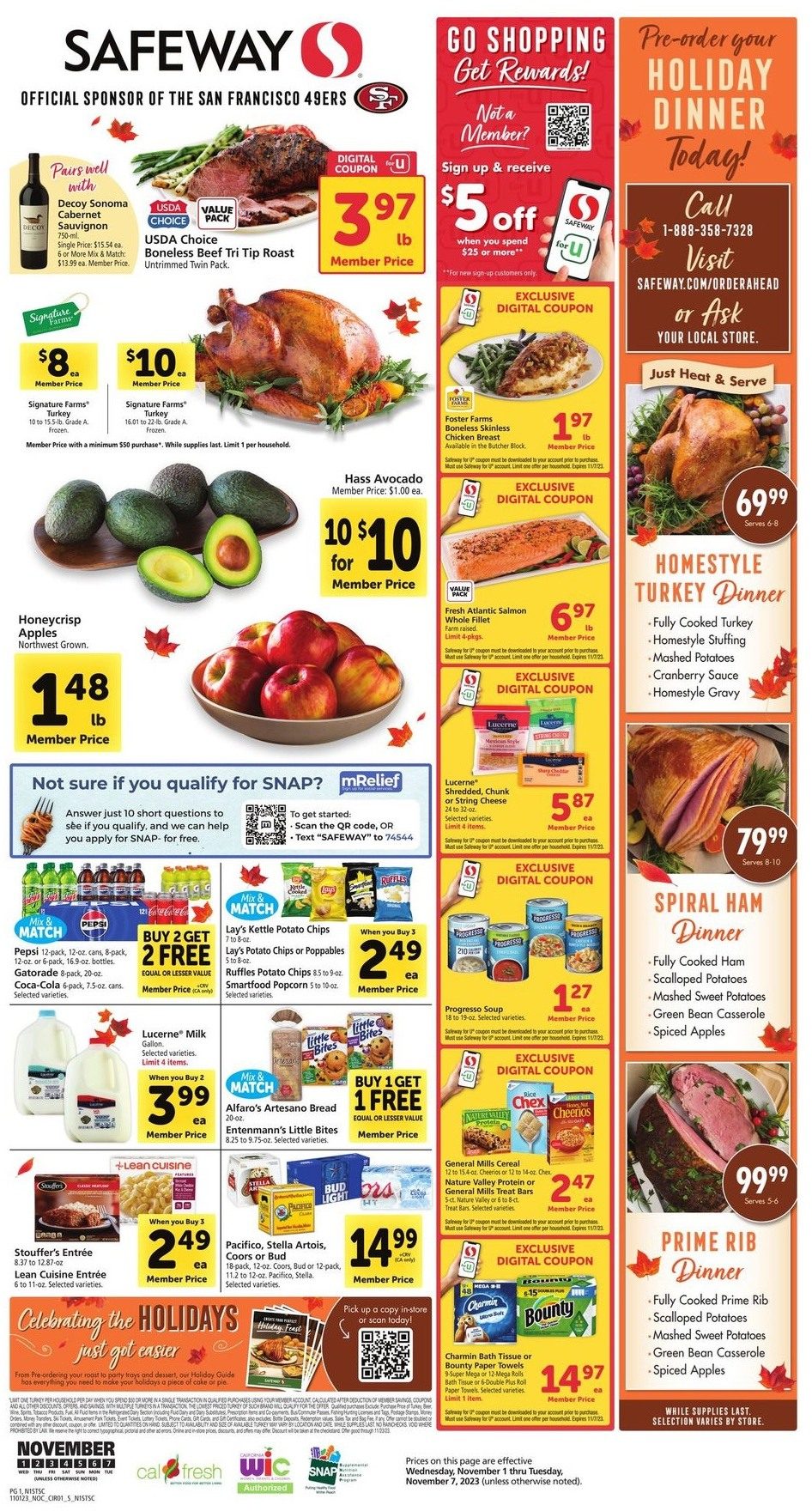 Safeway Weekly Ad Nov 1 - 7, 2023 - WeeklyAds2