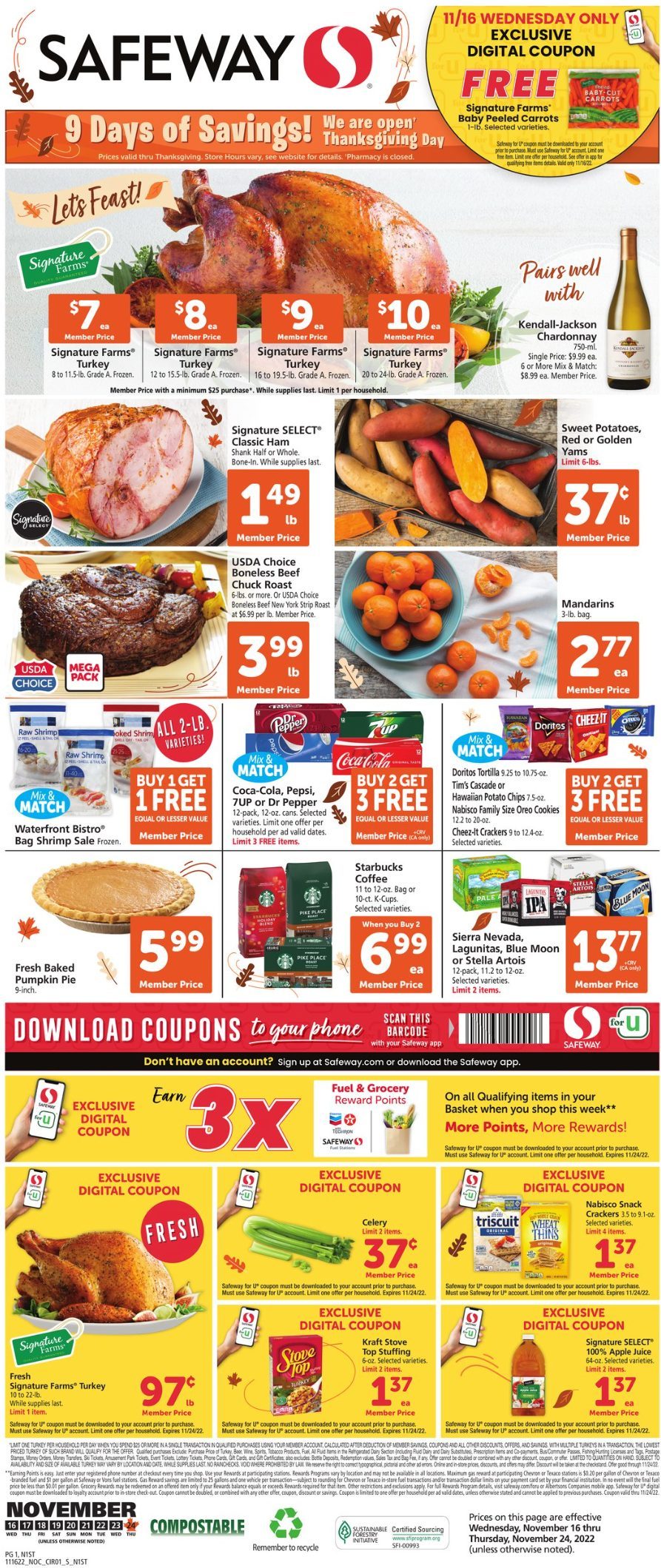 Safeway Weekly Ad Nov 16 22, 2022 WeeklyAds2