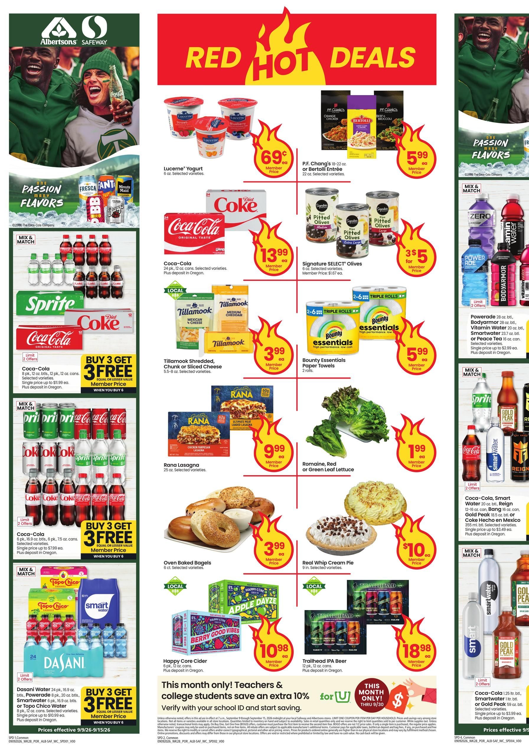 Safeway Weekly Ad September 9 - 15, 2026 page 1
