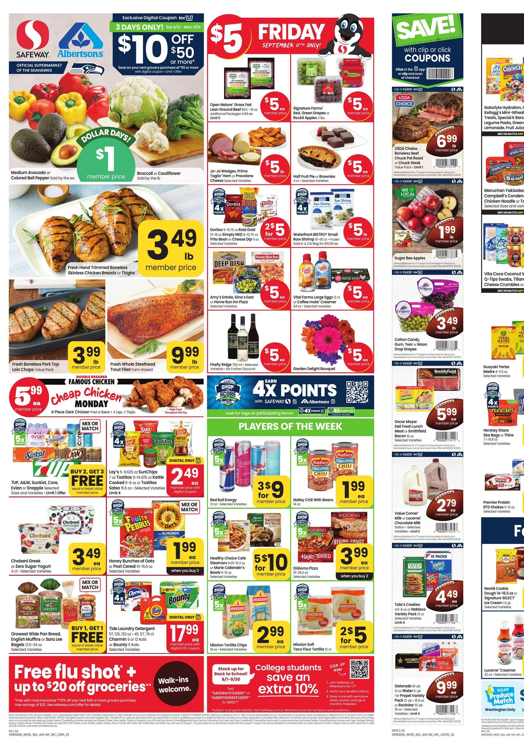 Safeway Weekly Ad September 9 - 15, 2026 page 1