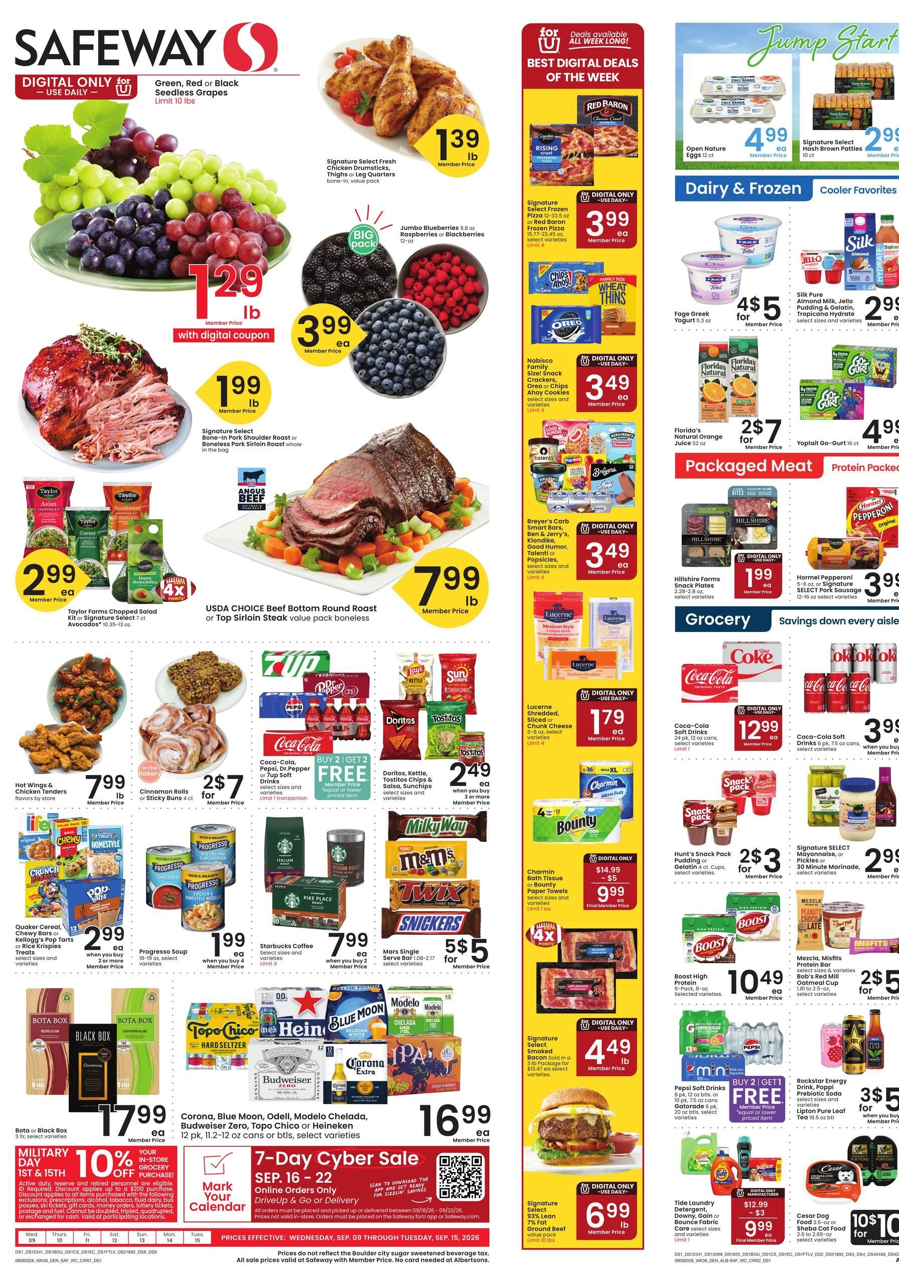 Safeway Weekly Ad September 9 - 15, 2026 page 1