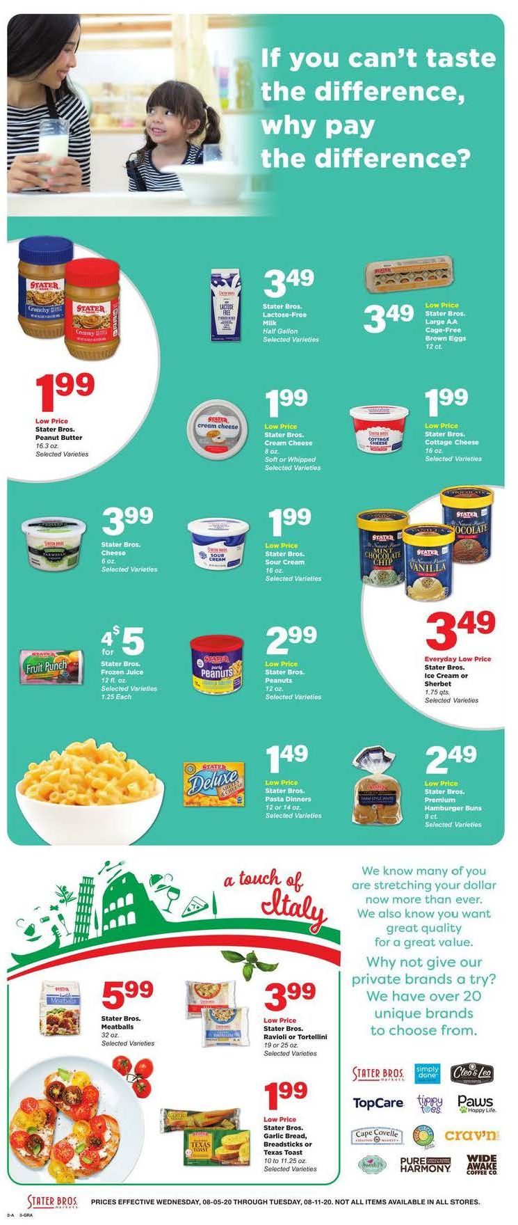 Stater Bros Ad Aug 5 11, 2020 WeeklyAds2