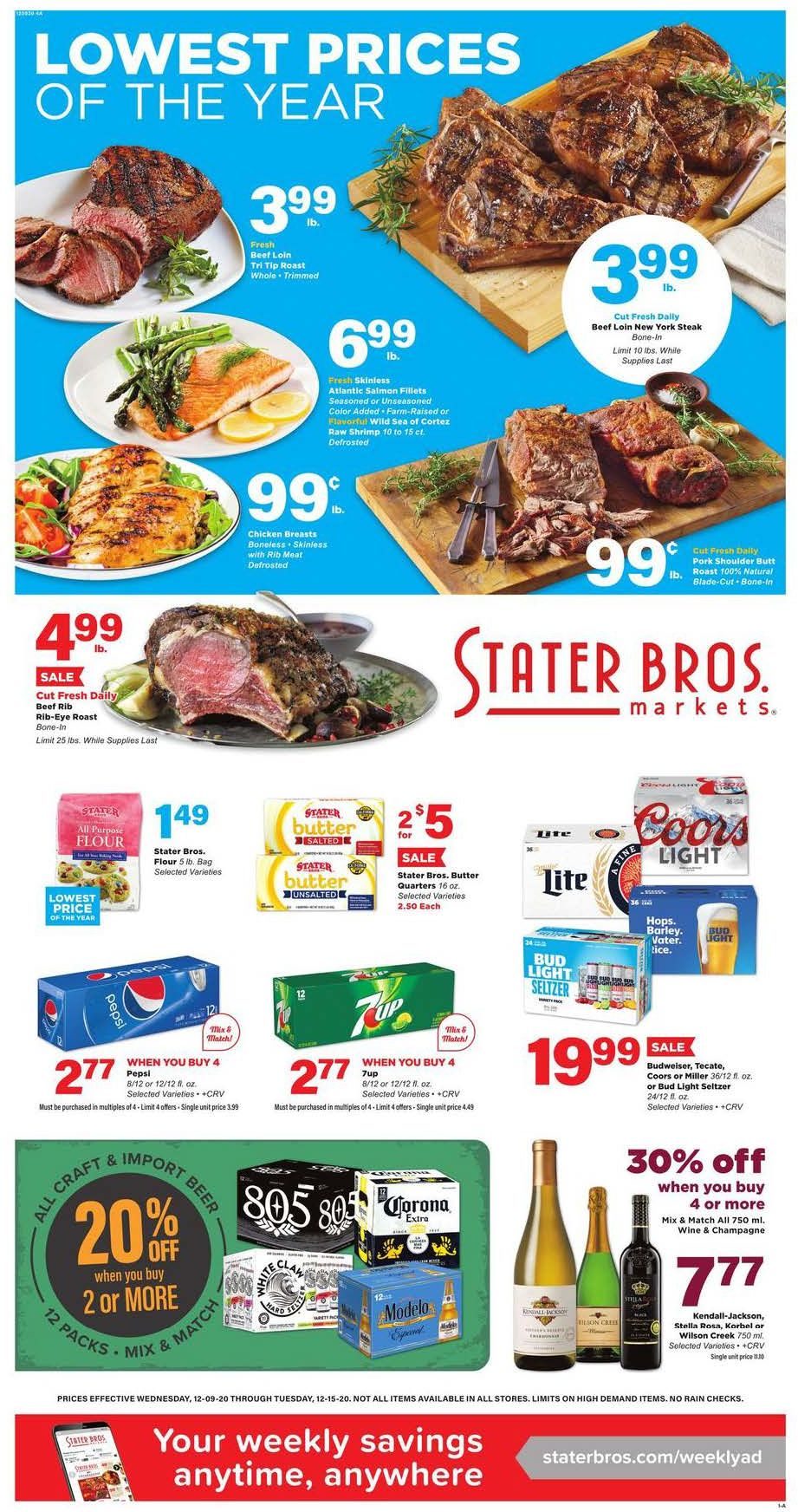 Stater Bros Ad Dec 9 15, 2020 WeeklyAds2