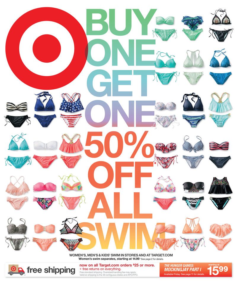 Target Weekly Ad Swimwear Sale March 2015 page 1