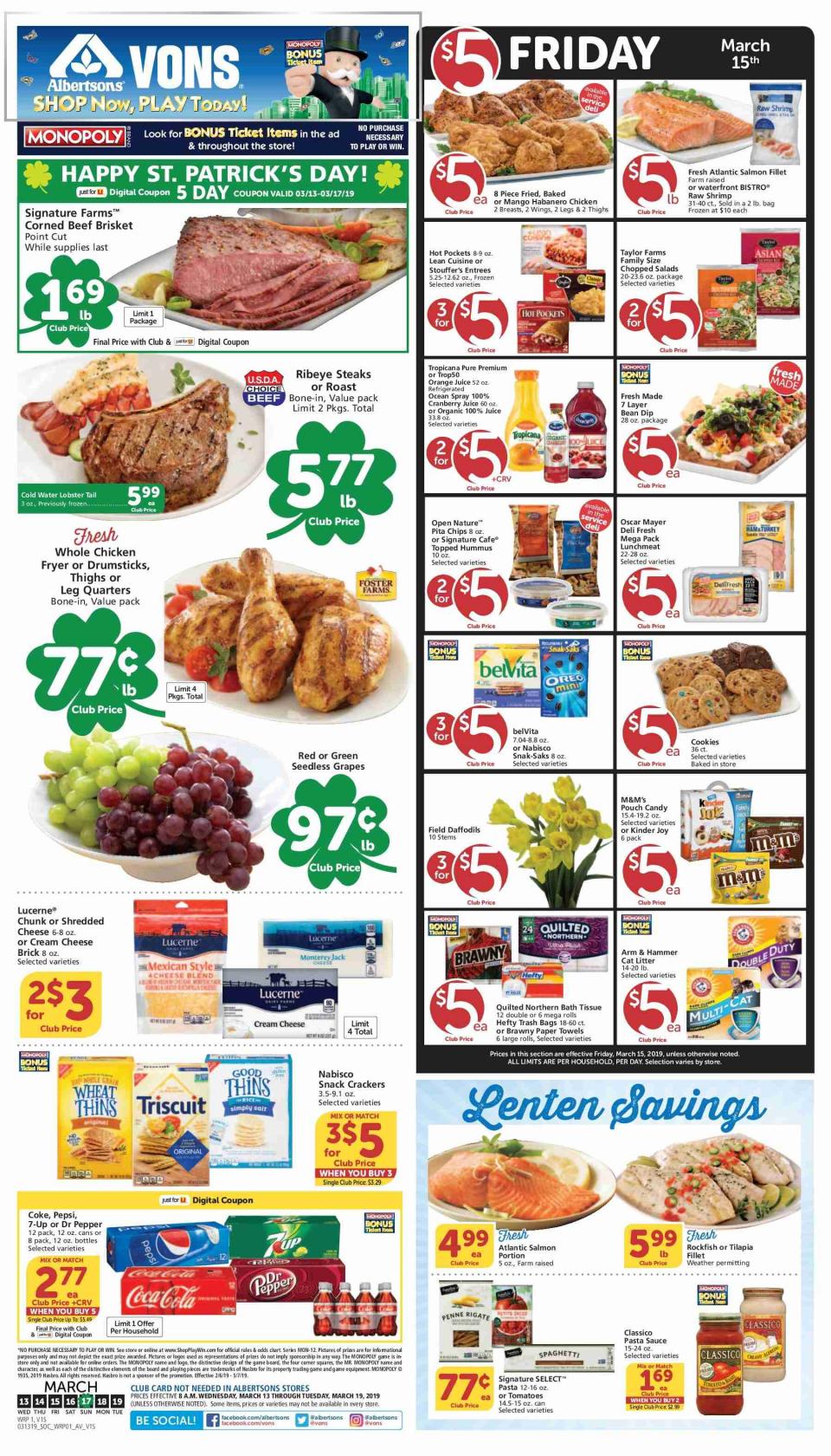 Vons Ad Mar 13 - 19, 2019 | WeeklyAds2