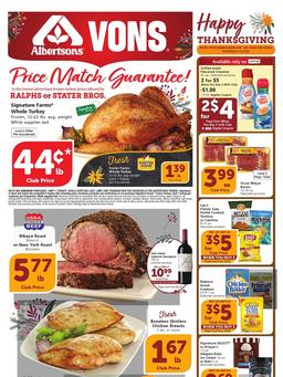 Vons Ad Nov 20–28, 2019