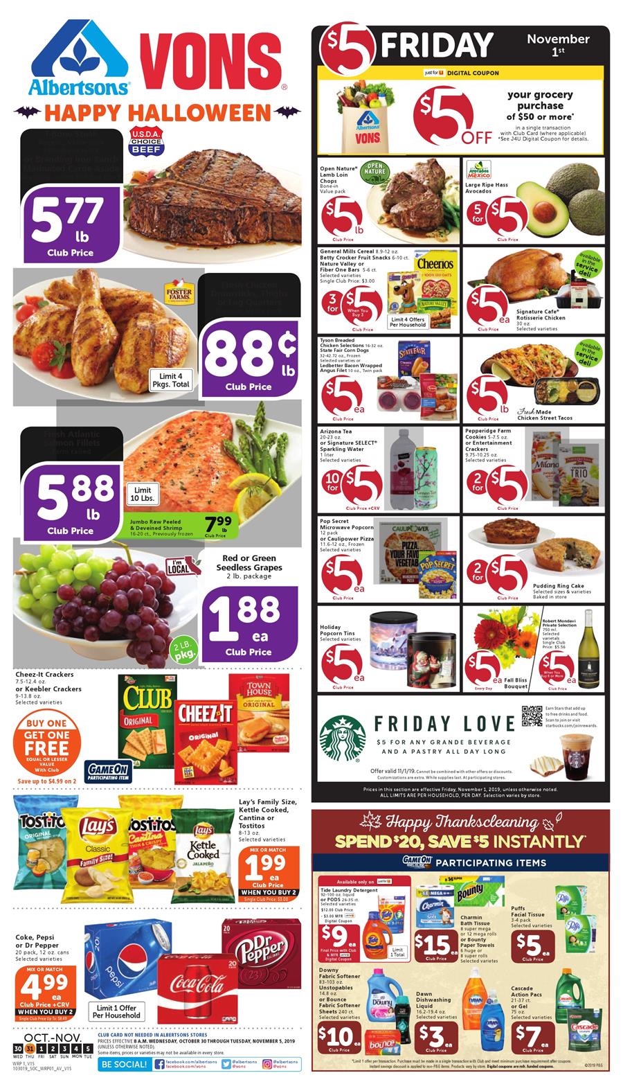 Vons Ad Oct 30 - Nov 5, 2019 | WeeklyAds2