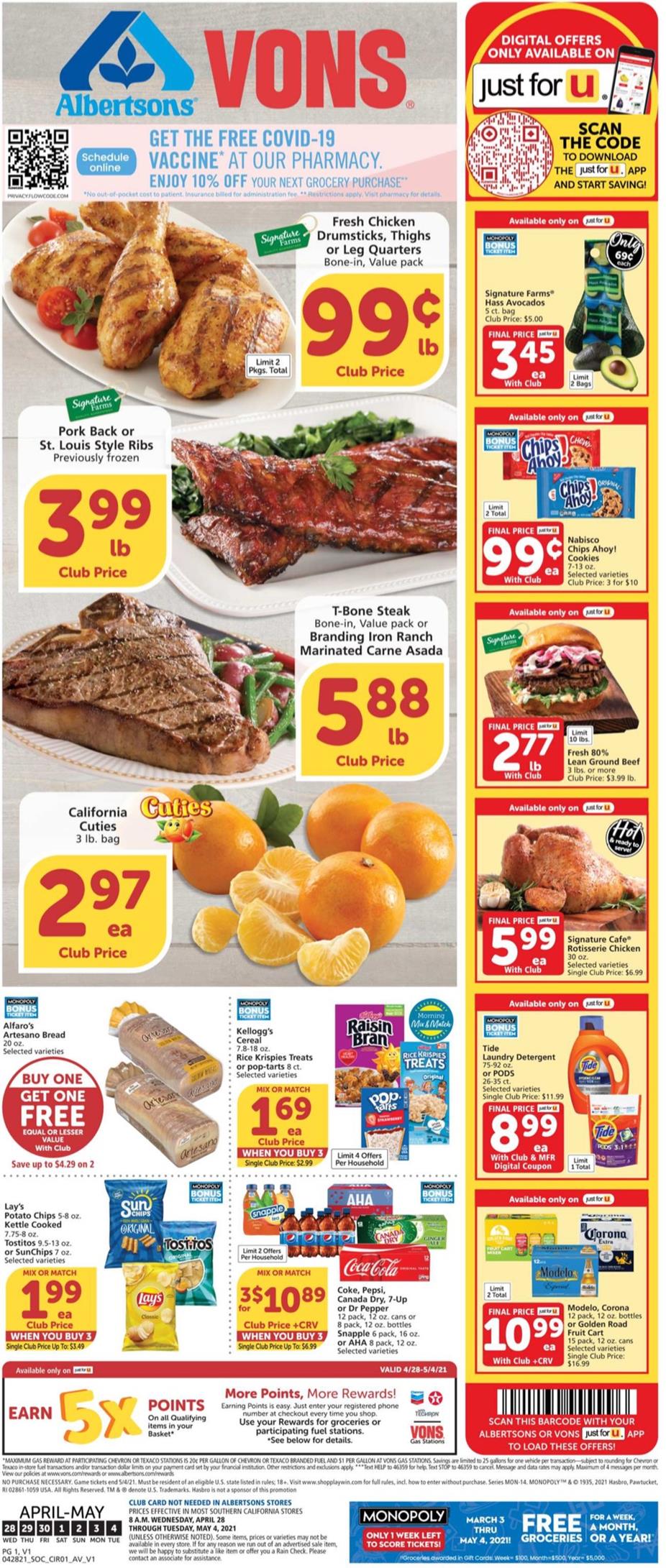 Vons Weekly Ad Apr 28 - May 4, 2021 | WeeklyAds2