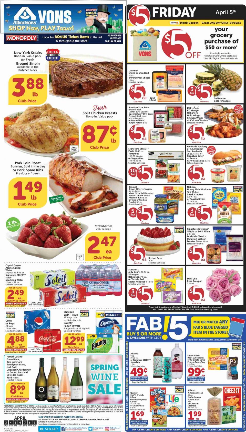 Vons Weekly Ad Apr 3 - 9, 2019 | WeeklyAds2