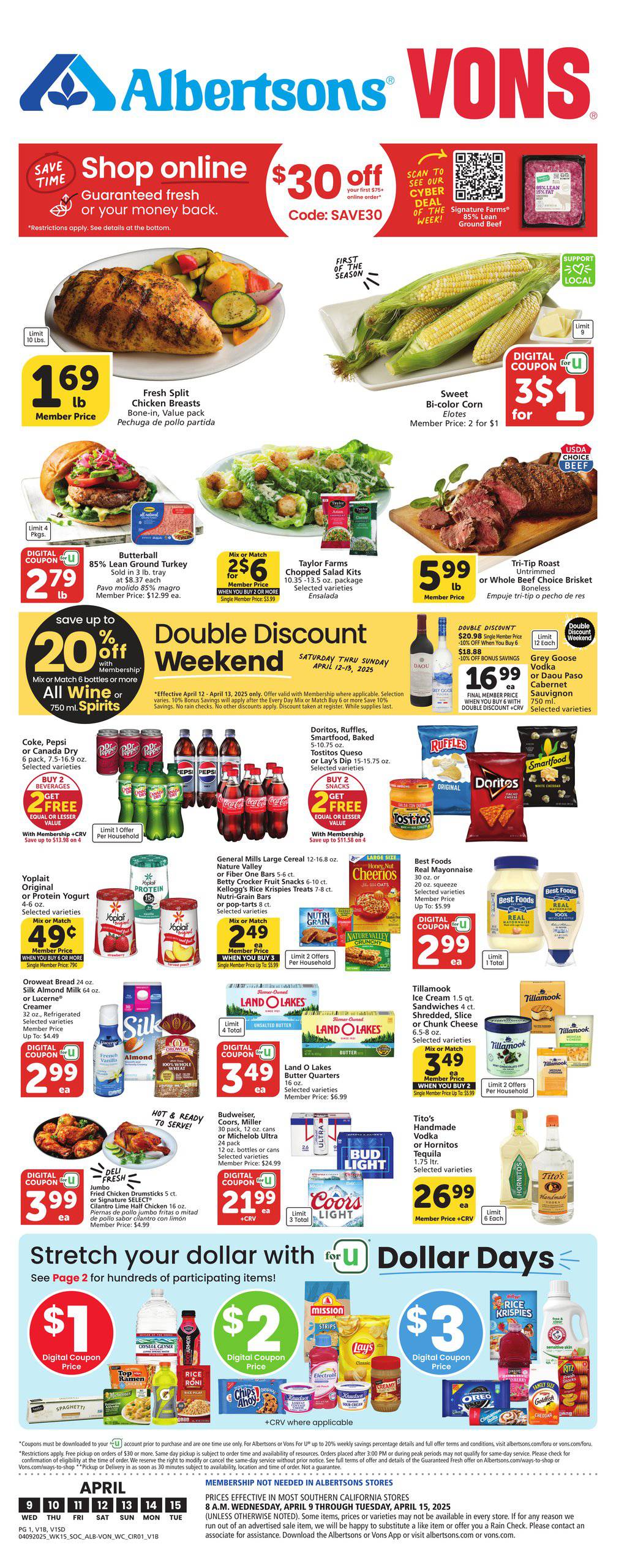 Vons Weekly Ad April 9 - 15, 2025 | WeeklyAds2