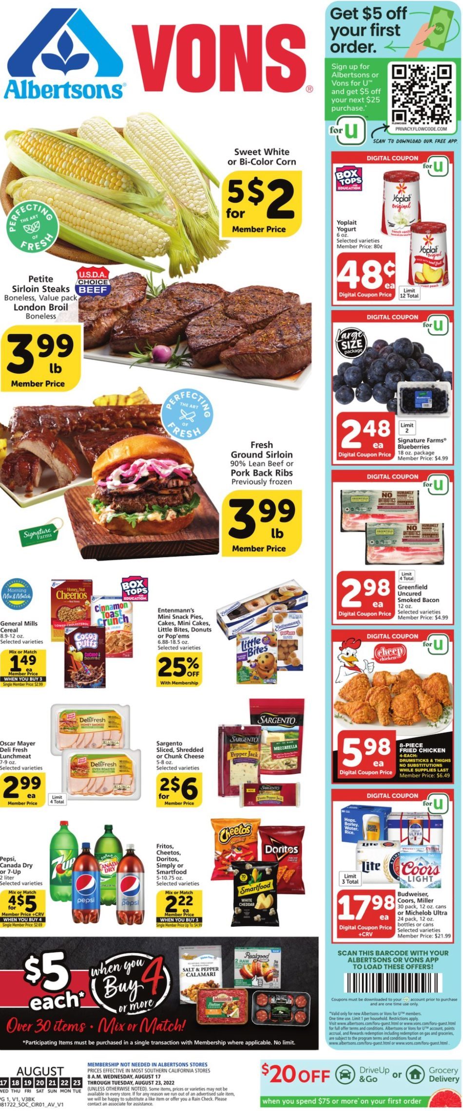 Vons Weekly Ad Aug 17 - 23, 2022 - WeeklyAds2