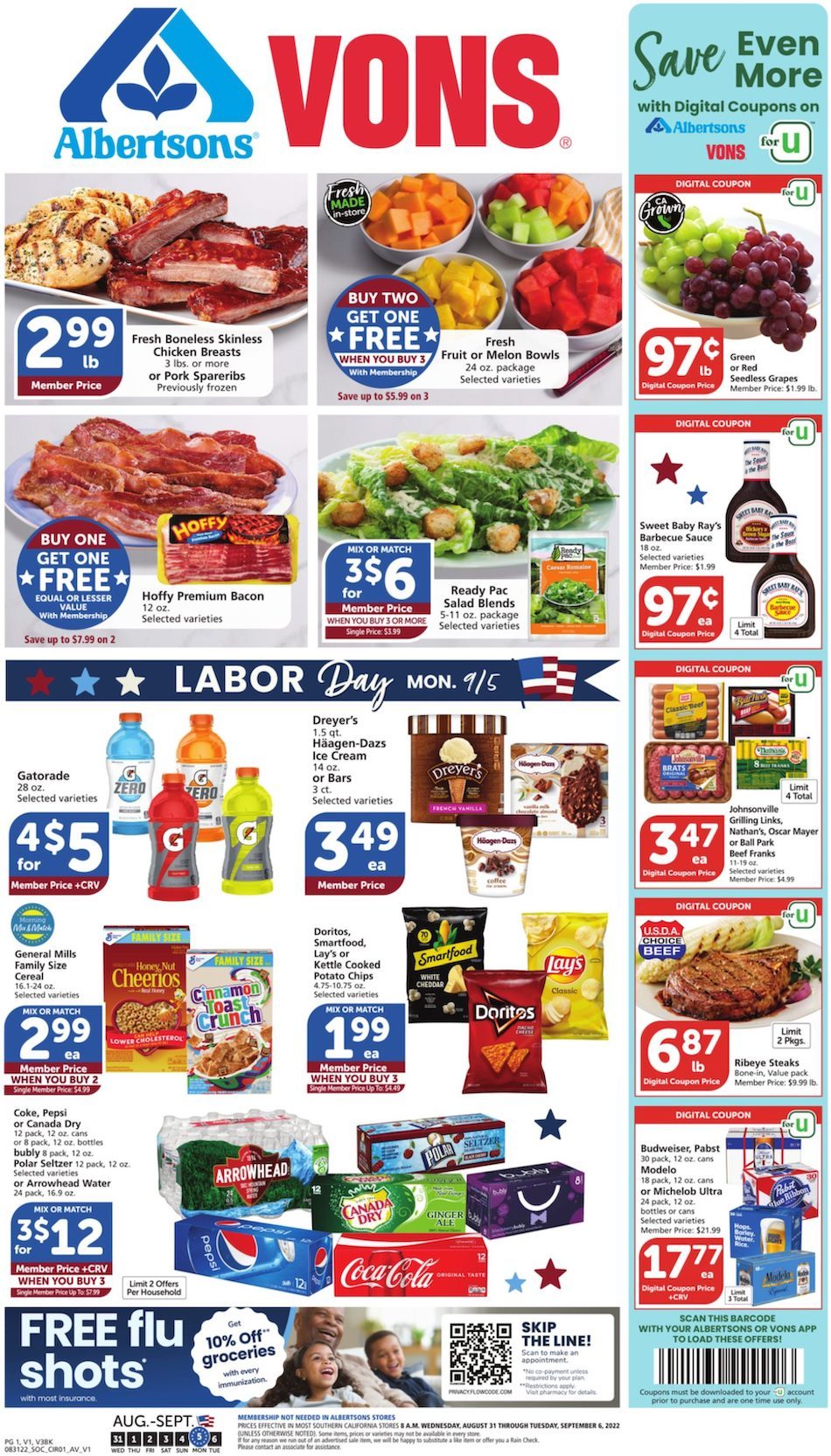 Vons Weekly Ad Aug 31 - Sep 6, 2022 | WeeklyAds2