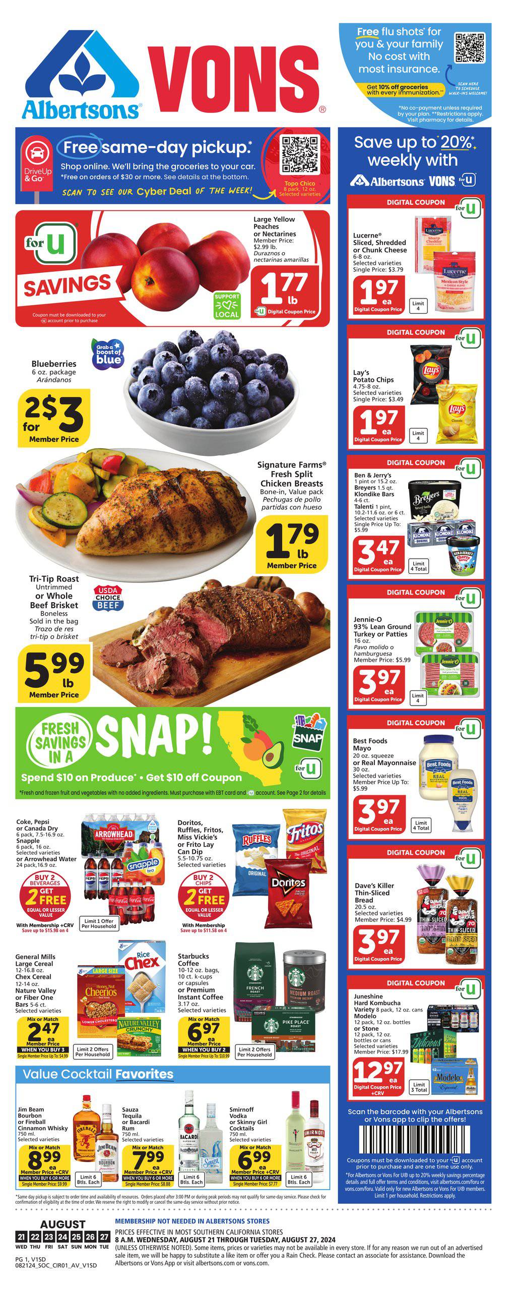 Vons Weekly Ad August 21 - 27, 2024 | WeeklyAds2