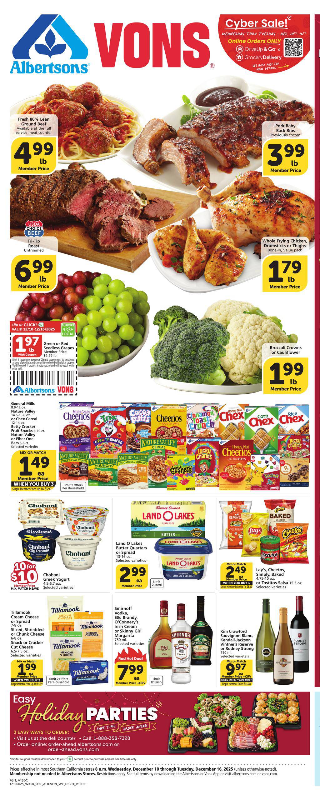Vons Weekly Ad December 10 - 16, 2025 | WeeklyAds2