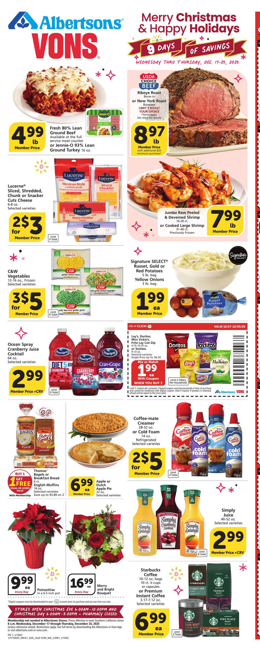 Vons Weekly Ad December 17 - 25, 2025 | WeeklyAds2
