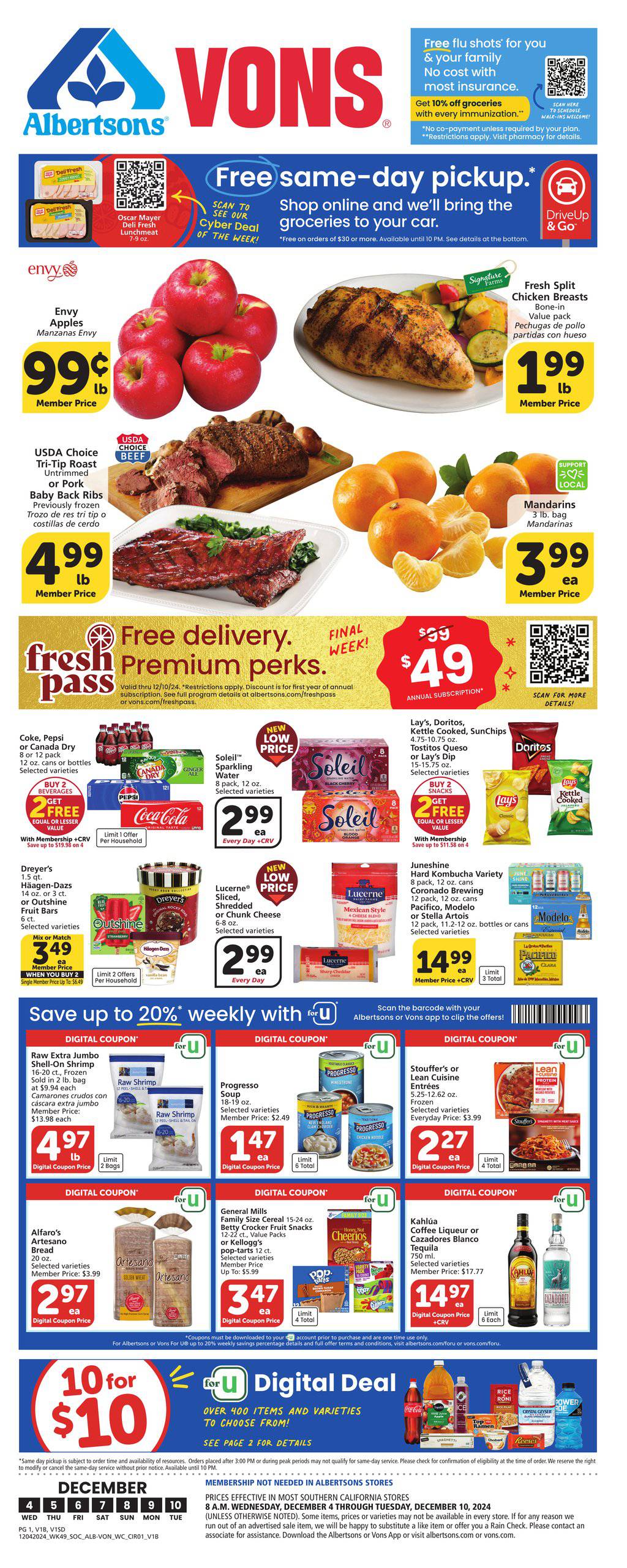 Vons Weekly Ad December 4 - 10, 2024 | WeeklyAds2