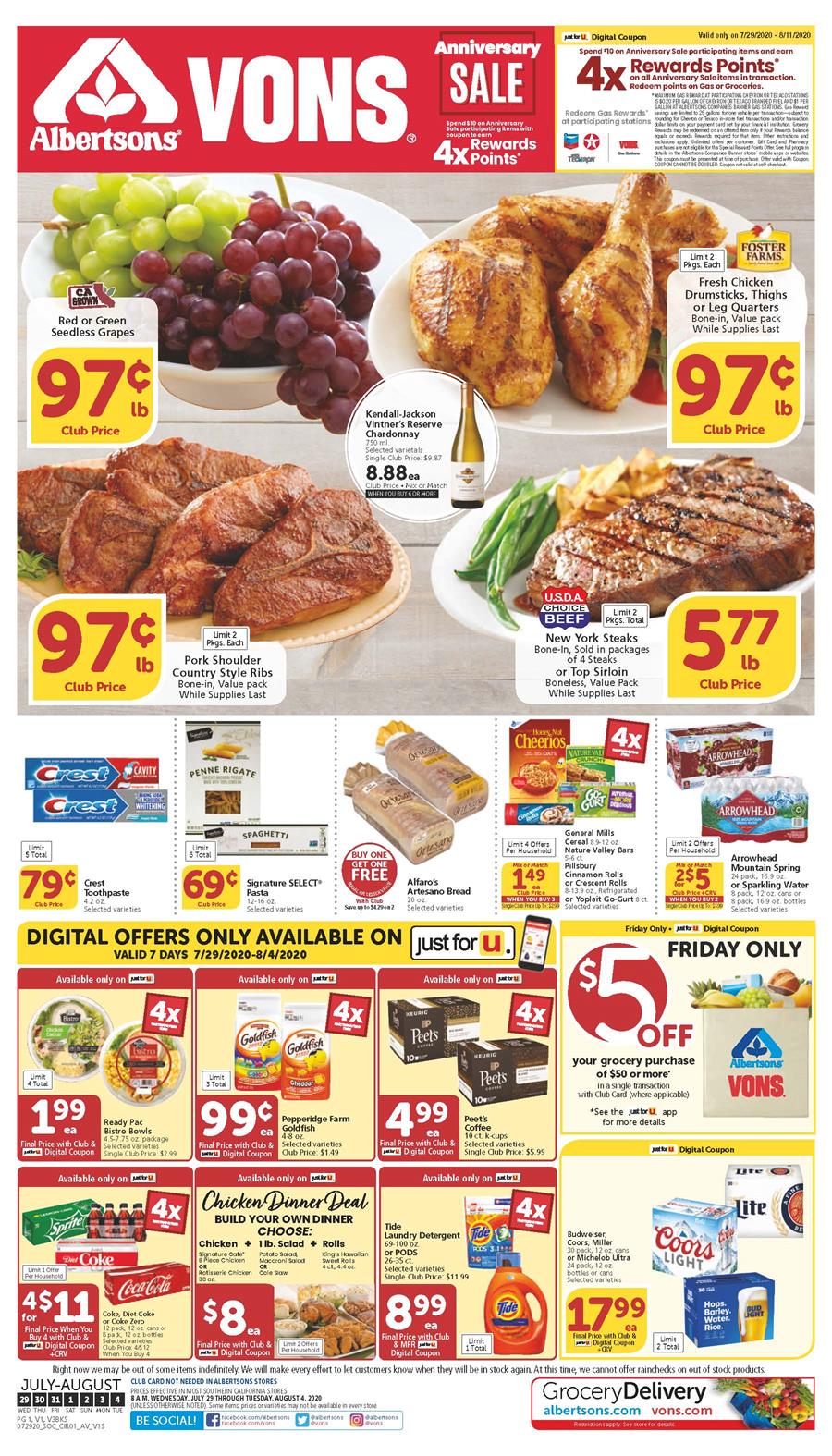 Vons Weekly Ad Jul 29 - Aug 4, 2020 | WeeklyAds2