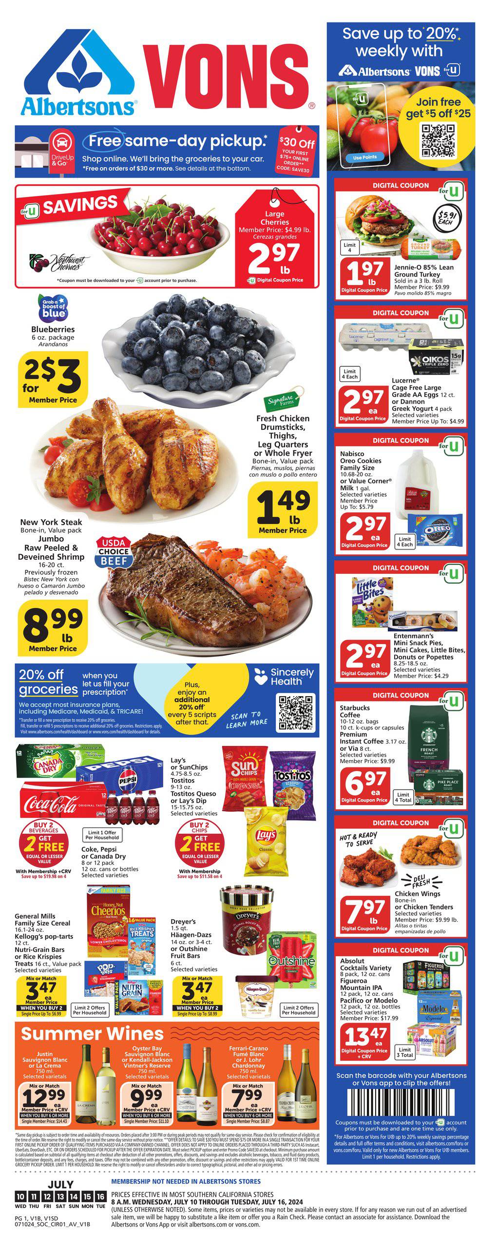 Vons Weekly Ad July 10 - 16, 2024 | WeeklyAds2
