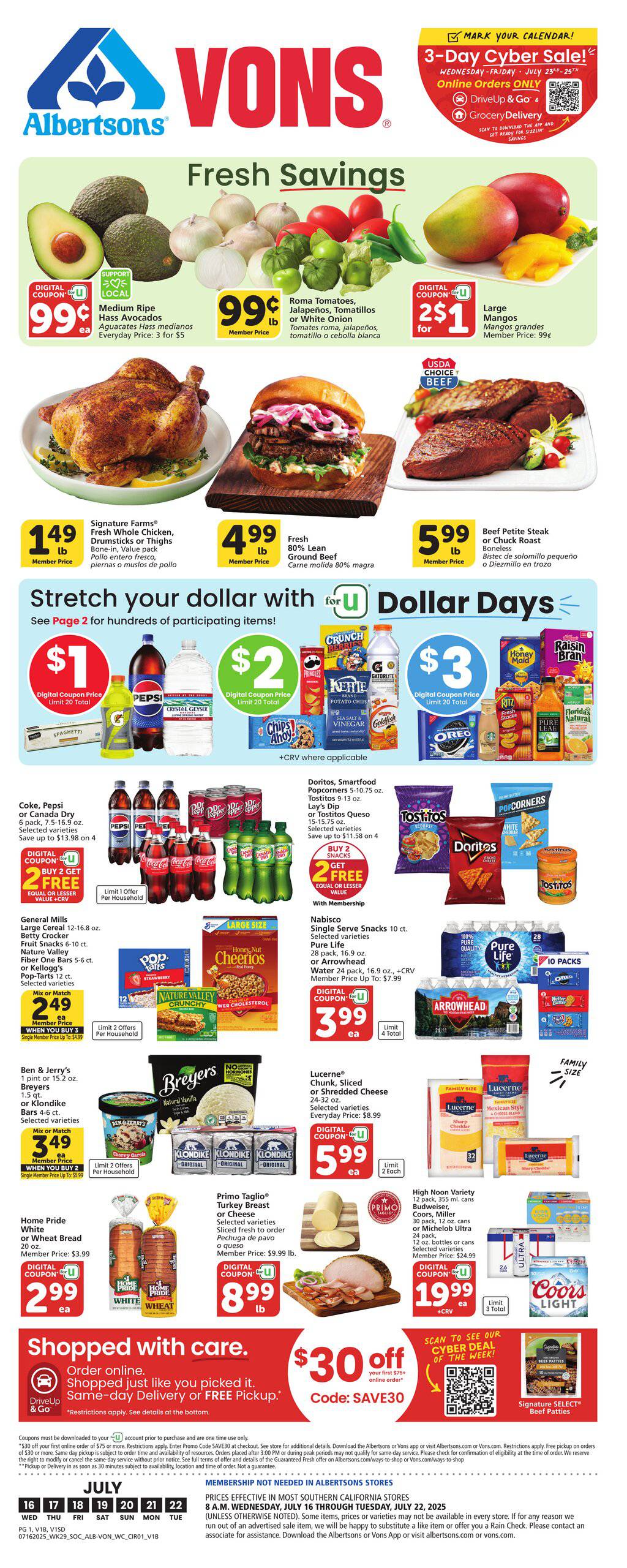 Vons Weekly Ad July 16 - 22, 2025 | WeeklyAds2