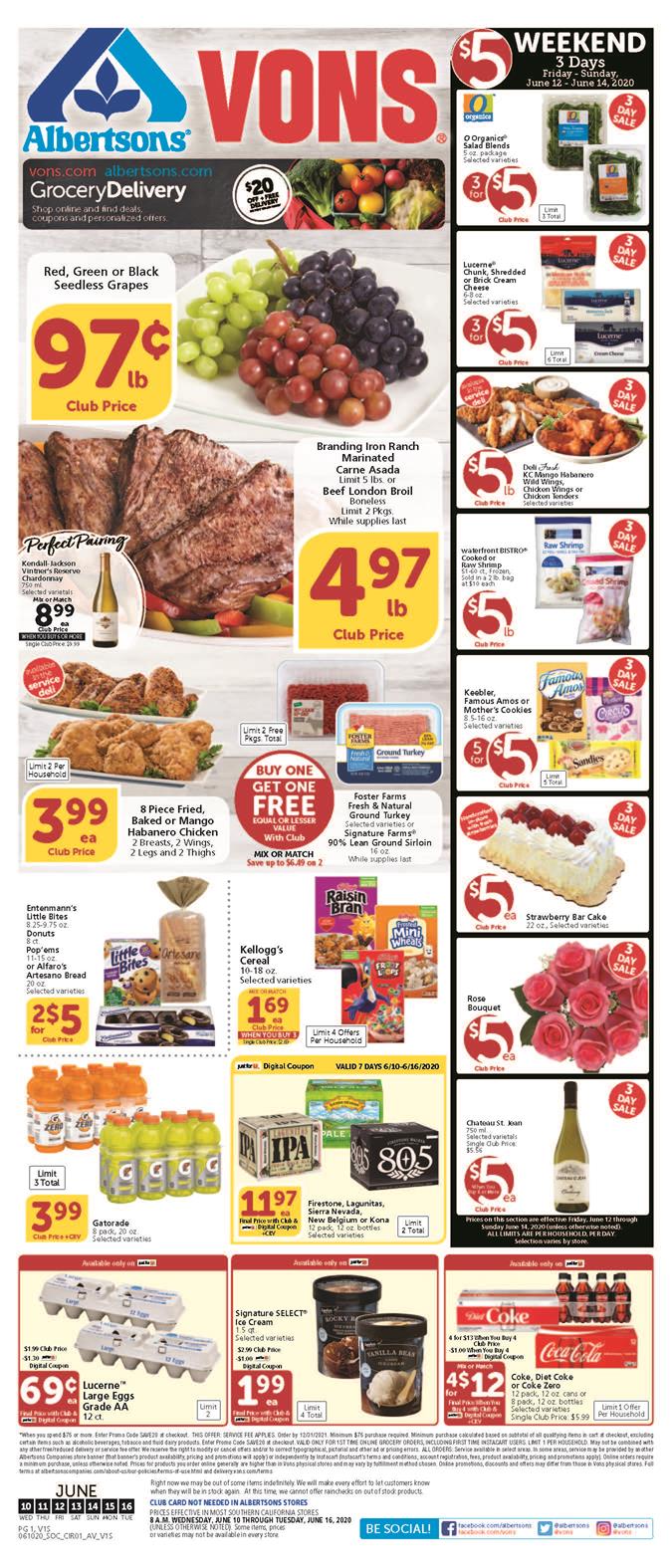 Vons Weekly Ad Jun 10 - 16, 2020 | WeeklyAds2