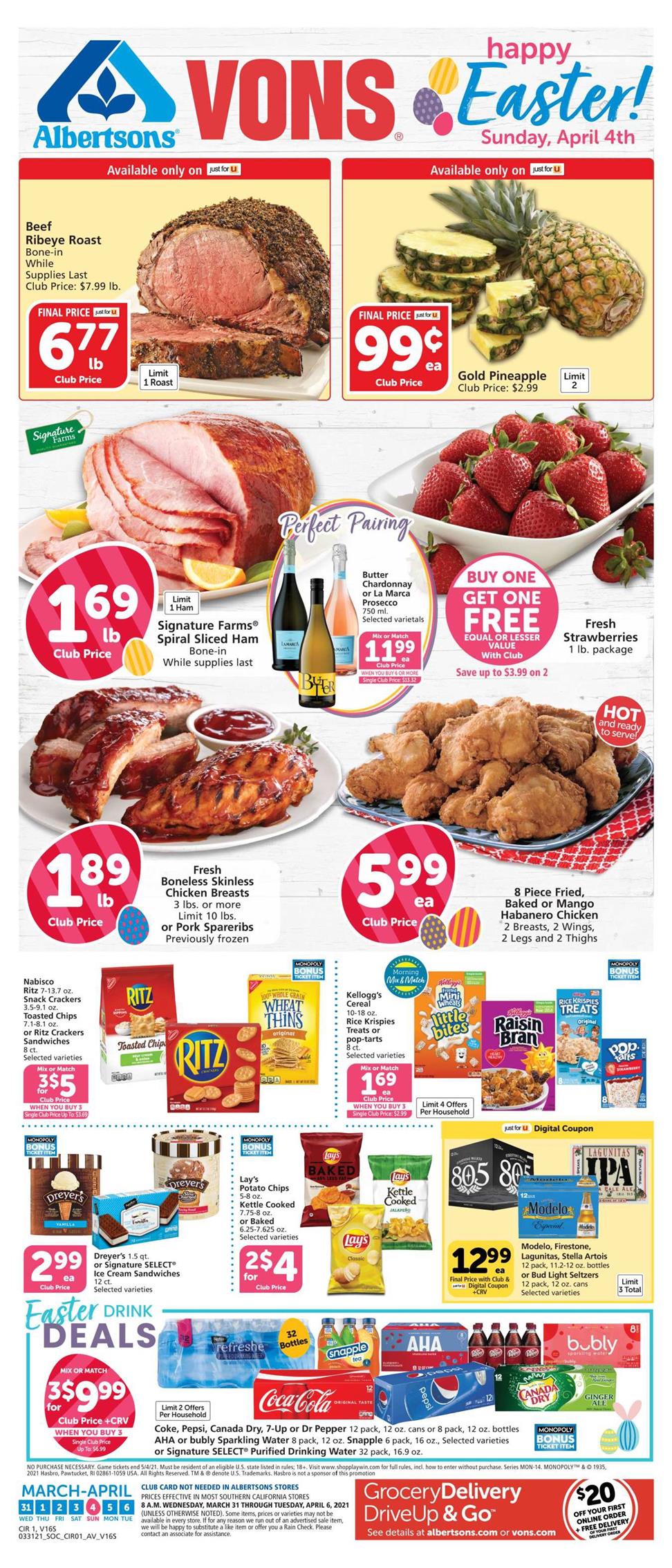 Vons Weekly Ad Mar 31 - Apr 6, 2021 | WeeklyAds2
