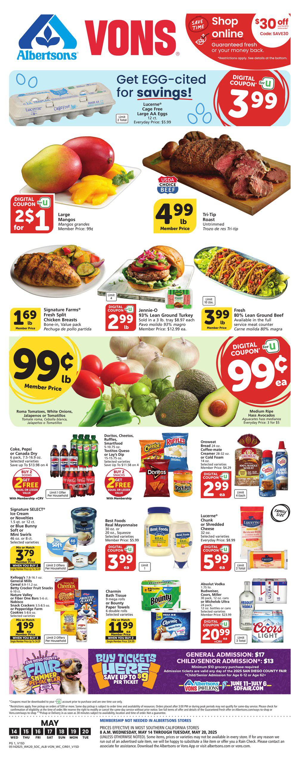 Vons Weekly Ad May 14 - 20, 2025 | WeeklyAds2