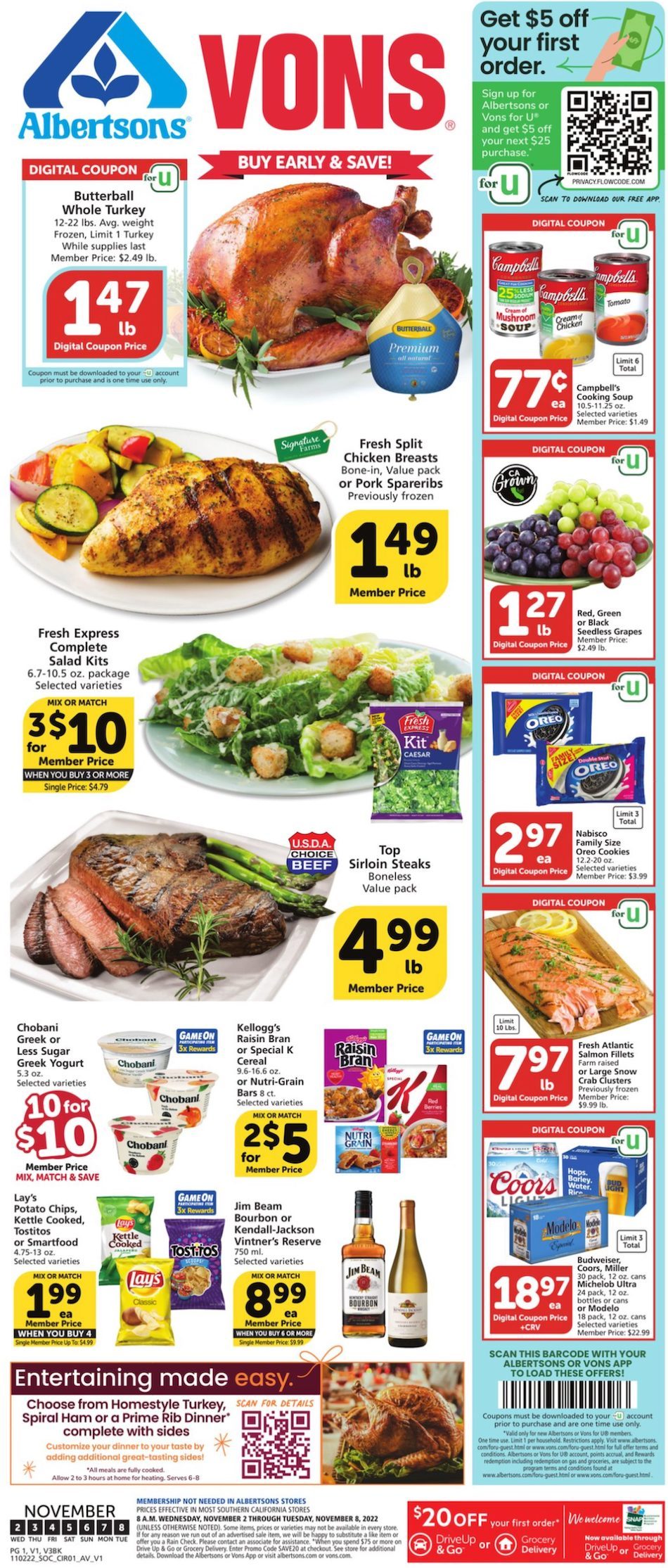 Vons Weekly Ad Nov 2 - 8, 2022 | WeeklyAds2