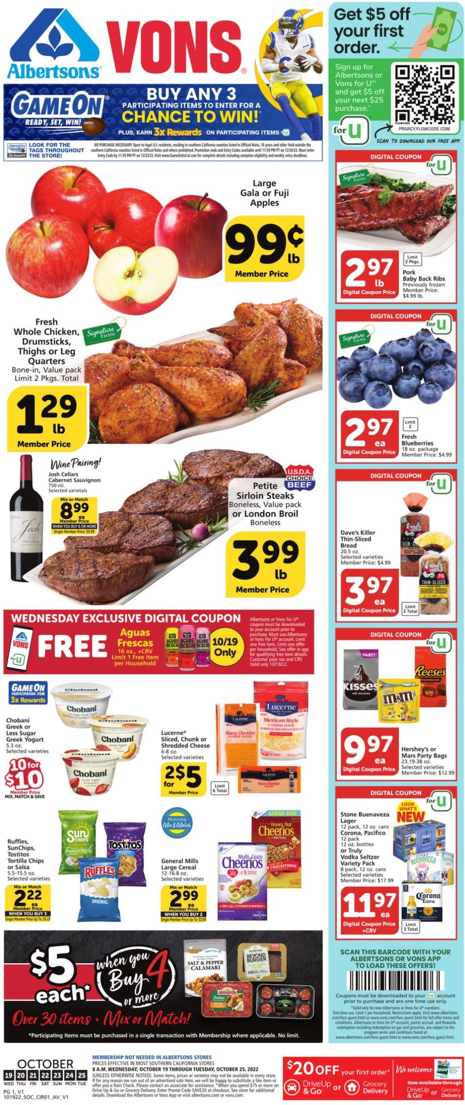 Vons Weekly Ad Oct 19 - 25, 2022 - WeeklyAds2