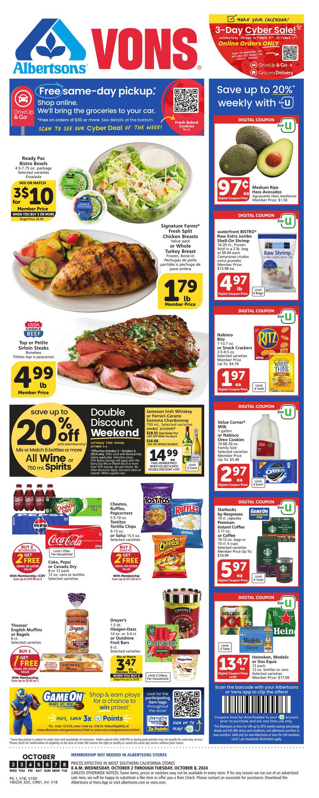 Vons Weekly Ad October 2 - 8, 2024 | WeeklyAds2