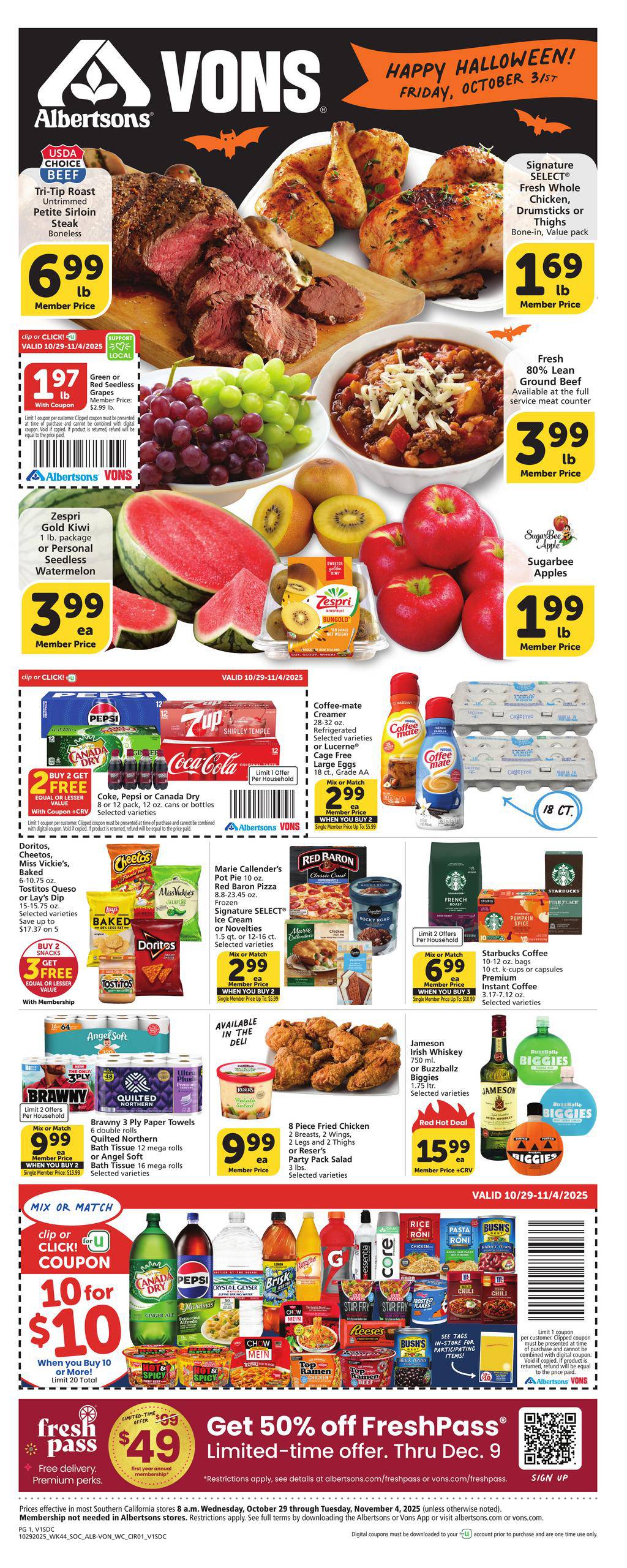 Vons Weekly Ad October 29 - November 4, 2025 | WeeklyAds2